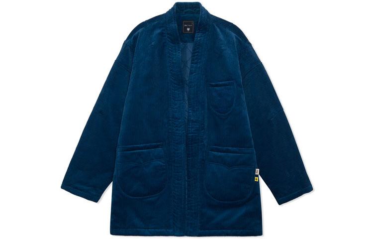 Li Ning X STEVEN HARRINGTON Skateboard Parka Coats Men s Blue Collarless Moderate AJMR101-2 XL