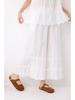 2026 Japanese Sweet Patchwork Ruffle Wide-Leg Cropped Cotton Pants for Women
