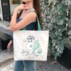 Cute genuine brown bear canvas bag women's new large-capacity zipper student shoulder bag tutoring bag