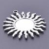 5pcs Silver Color Sun Pendant Jewelry Making Supplies Titanium Stainless Steel Charms Bulk Vintage DIY Women Men Charm Material