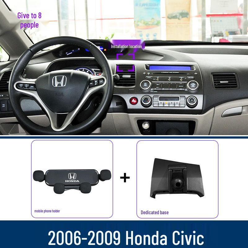 Kompatibilní držák telefonu pro Honda Civic (2016–2023) 9., 10., 11. generace – Držák navigace.