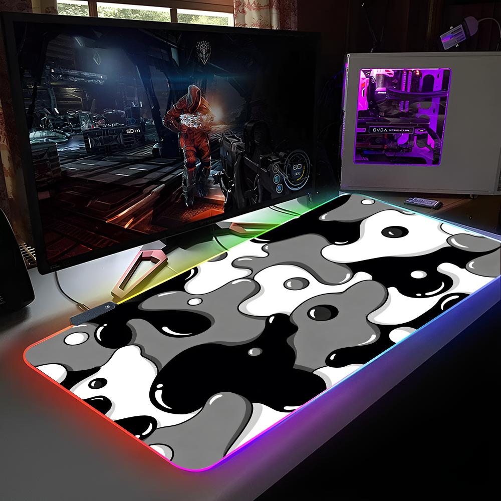 

Strata Liquid Pattern Mouse Pad RGB Backlit Mouse Pad Laptop Mouse Pad Laptop Gamer Computer Desk Gaming Accessories RGB600x300x3mm