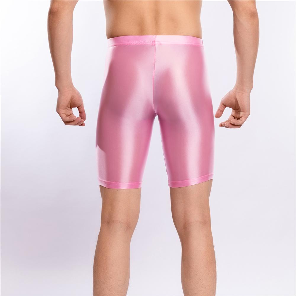 Sexy Männer Satin Glatt Penisring Boxer Gym Leggings U Konvexe Tasche Dessous Shorts Slip Höschen Elastische Hosen Formwäsche