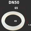 DN15/20/25/32/40-100 Food Grade Sanitary VMQ Slicone Rubber Flat Washer Seal Gasket For Cam Lock  Groove Fitting