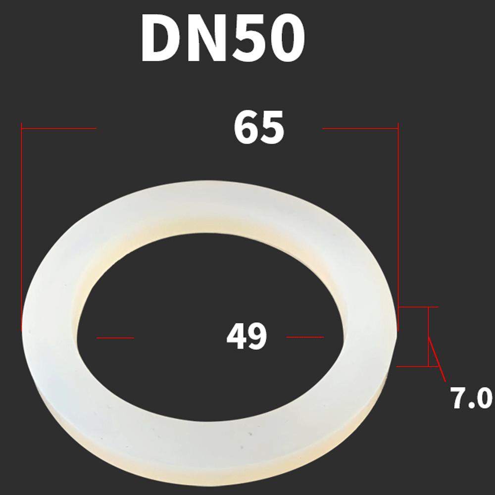 DN15/20/25/32/40-100 Food Grade Sanitary VMQ Slicone Rubber Flat Washer Seal Gasket For Cam Lock Groove Fitting