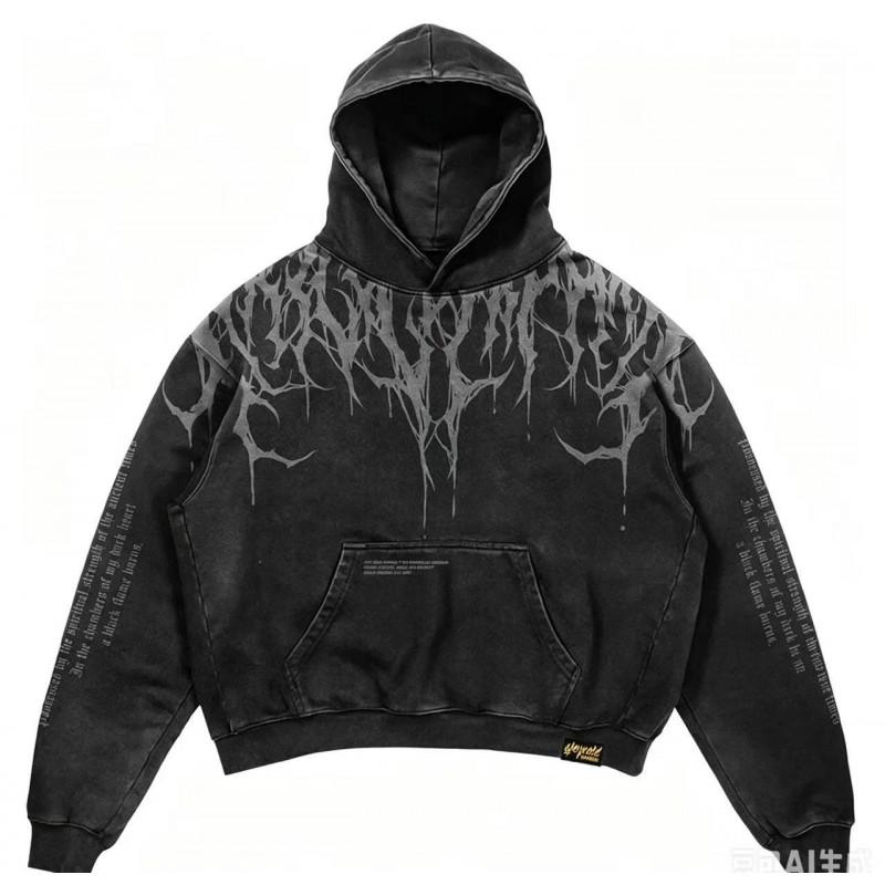 Unisex Hooded Pullover Sweatshirt With 3D Digital Print Streetwear Hip Hop Style Loose Fit Long Sleeve