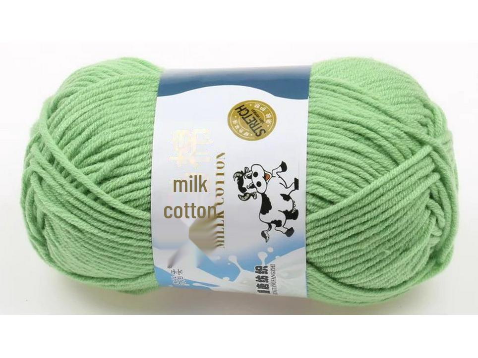 5-Strand Milk Cotton Baby Wool Hat & Scarf Hand-Woven Medium-Thick Yarn Set