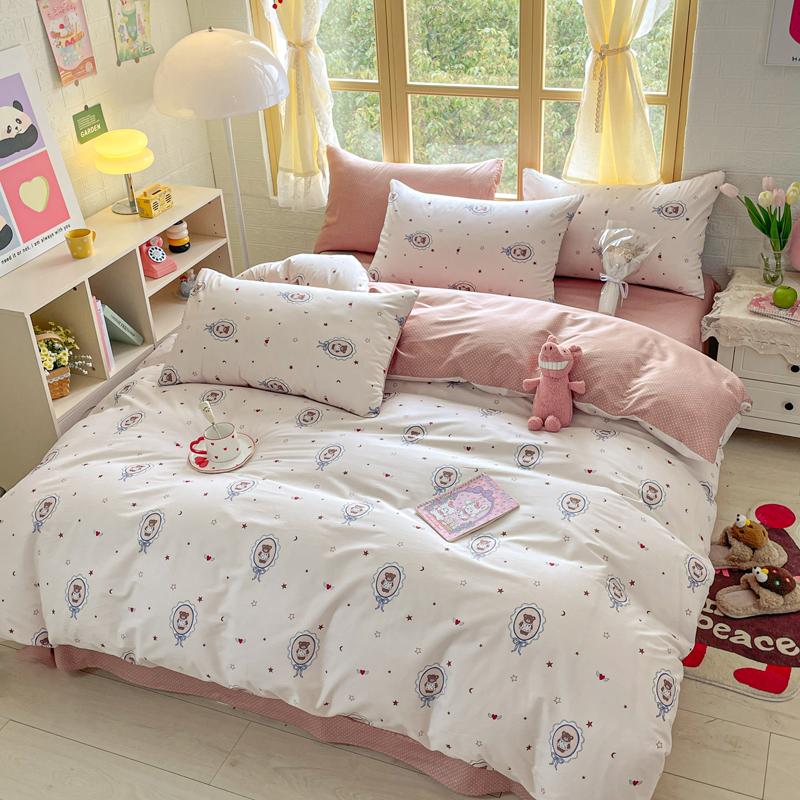Elegant Blue Floral Pattern Duvet Cover Set 100% Cotton Soft Skin Friendly Queen Size Bedding Set Comforter Cover Pillowcases