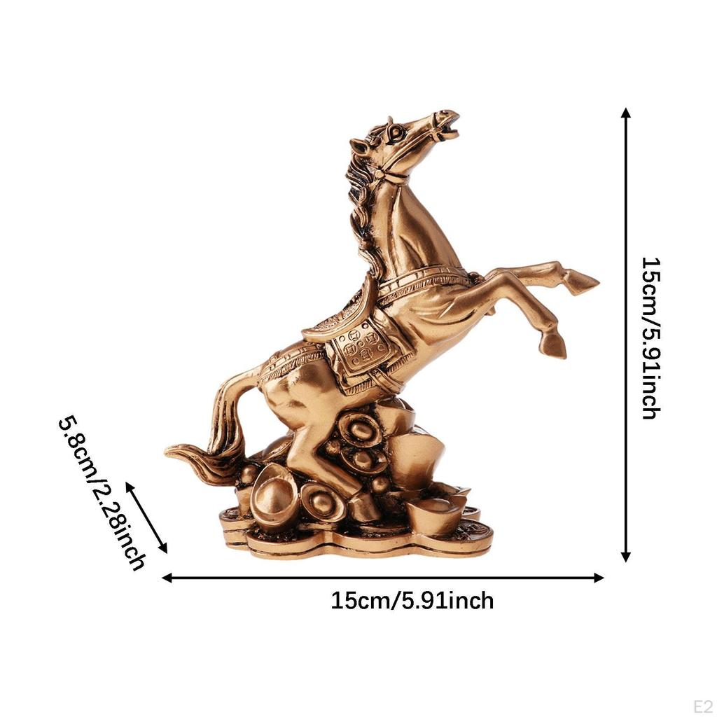 Horse Statue Animal Sculpture Collectible Tabletop Ornament Feng Shui Decor for Shelf Entrance