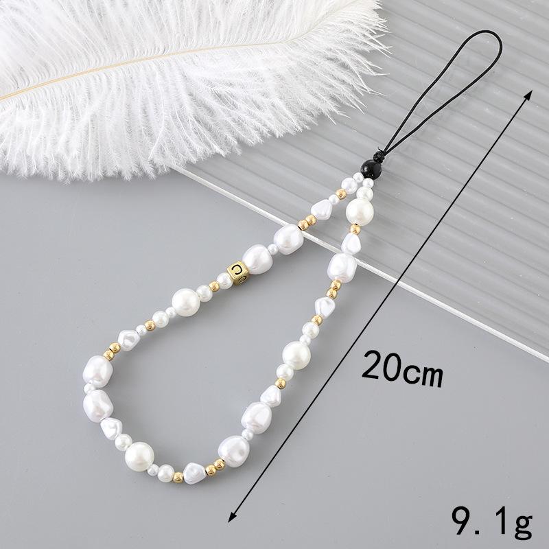 Pearl Bow Heart Phone Chain ABS