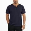 Men's Casual Button Breathable Short Sleeve T-Shirt Casual Top Casual Everyday Outfit