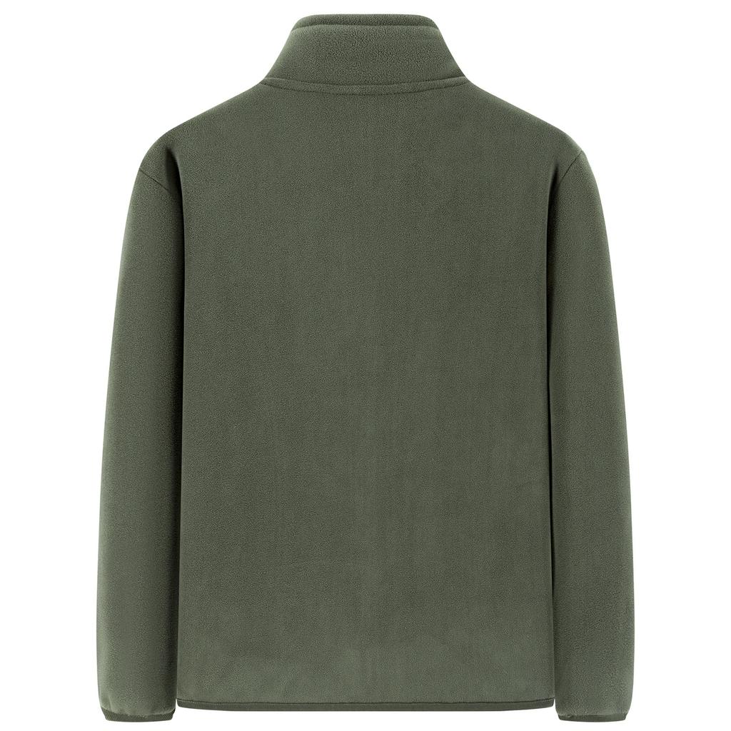 Men's Zip-collared Fleece Jacket Plus Fleece Heavy Thermal Jacket Outdoor Windproof Thermal Overcoat