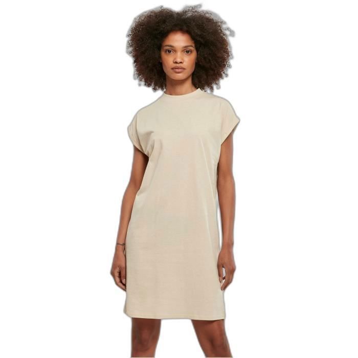 Robe Femme - Urban Classics - Turtle GT - Beige - Épaules Allongées - Jersey Doux