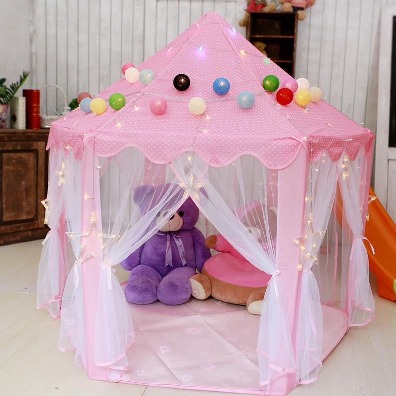 Hexagonal Princess Tent for Kids – Mosquito-Proof, Breathable Castle Playhouse for Indoor Parent-Child Interaction