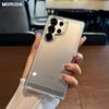 Luxury Acrylic Transparent Case for Samsung Galaxy S26 Ultra S24 S25 S22 Plus S23 FE A55 A56 A37 A17 Clear Metal Button Cover