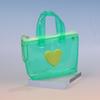 Compact Solid Color Heart-Shaped Storage Bag Mini Waterproof Coin Purse Handheld Keychain Earphone Bag Water Splashing Festival