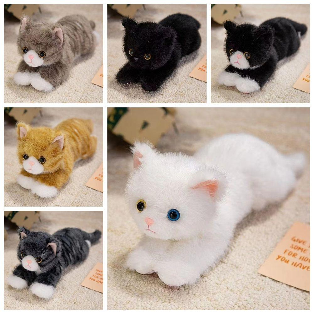 6 Colour Stuffed Plush Toy Lying Prone Simulation Cat Plush Doll Latest Cat Plush Toys Home Decor
