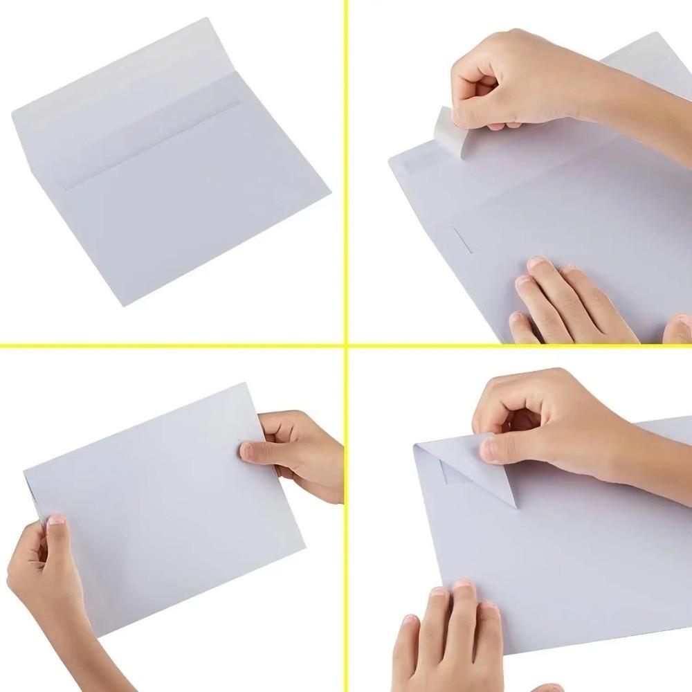 20pcs Blank Kraft Envelopes Sealing Pe Greeting Card Vintage Kraft Paper Postcard  Gift Packaging