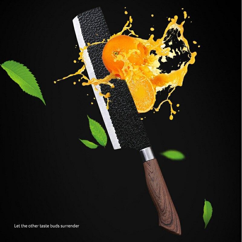 6pcs Stainless Steel Kitchen Knife Set Chef Knives Slicing Knife Meat Cleaver Fruit Knife Peeler Scissors
