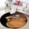 Psyduck Cartoon Pattern Round rug,Carpet Rug for Living Room Bedroom Playroom ,Non-slip Floor Mat,Holiday Gifts and Birthday Gifts.