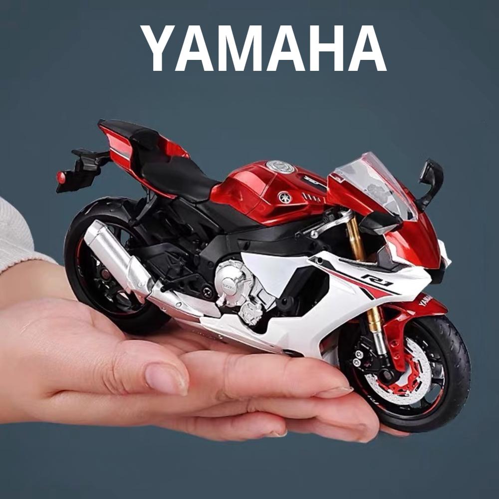 1:12 Yamaha Yzf-r1 Alloy R1m Motorcycle Diecast Car Toys Front Wheel Steering Rear Wheel Suspension Vehices Boy's Birthday Gifts