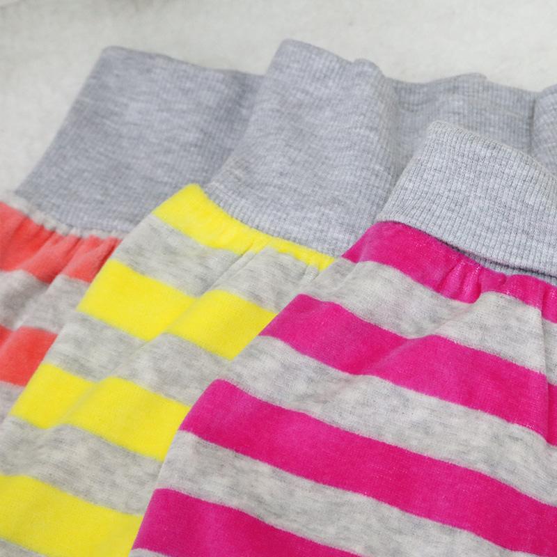 Kid Boy Dívčí Oblečení pro kojence Sametové Zimní Jarní Kalhoty Pruhované Dětské oblečení pro novorozence