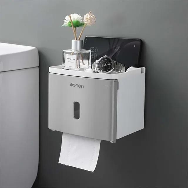 Waterproof Toilet Paper Holder Storage Box Wall Mounted Toilet Roll Dispenser Portable Toilet Paper Holder Bathroom Accessories