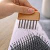 1Pc Wooden Handle Comb Cleaner Delicate Cleaning Removable Hair Brush Comb Cleaner Tool Handle Embeded Tool