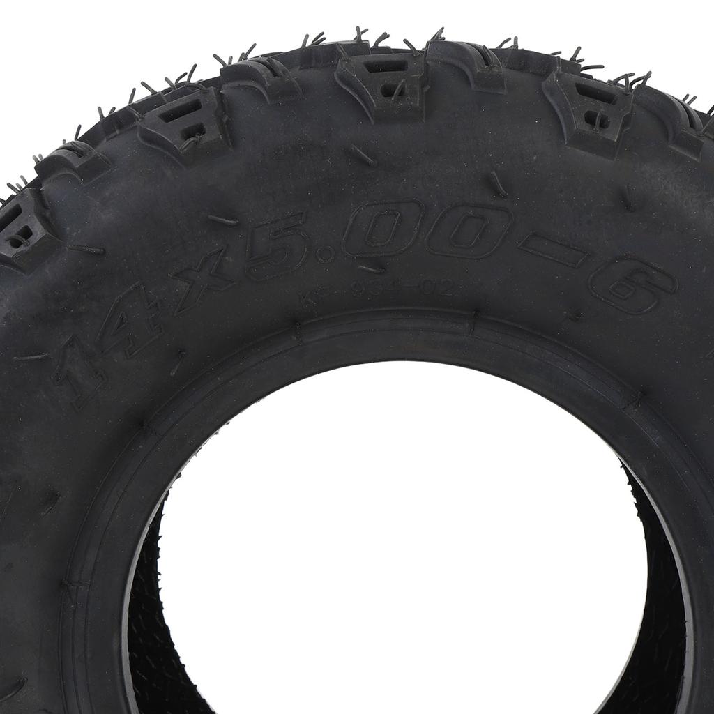 14x5.00-6 Front Wheel Tire with Rim Rubber Tubeless Vacuum Tire for ATV Quad Off Road Go Kart Golf Cart Mini Bike