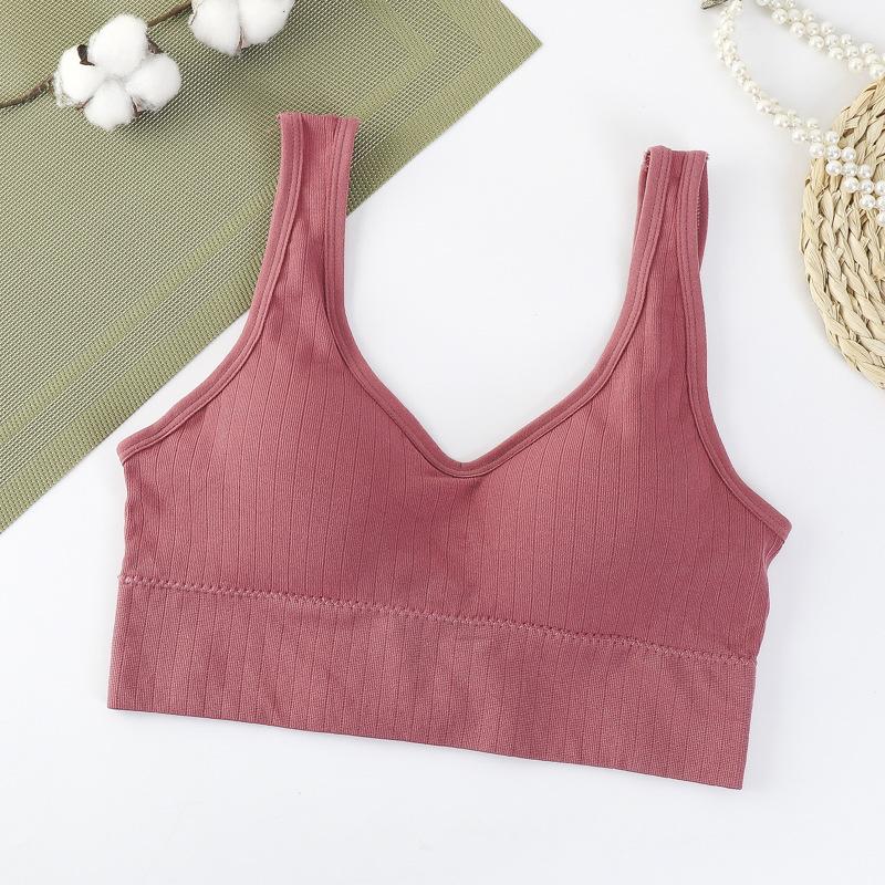 Sports fitness suspenders, small vest for women, summer beauty back bra, back buckle underwear, bottom with chest pad inside