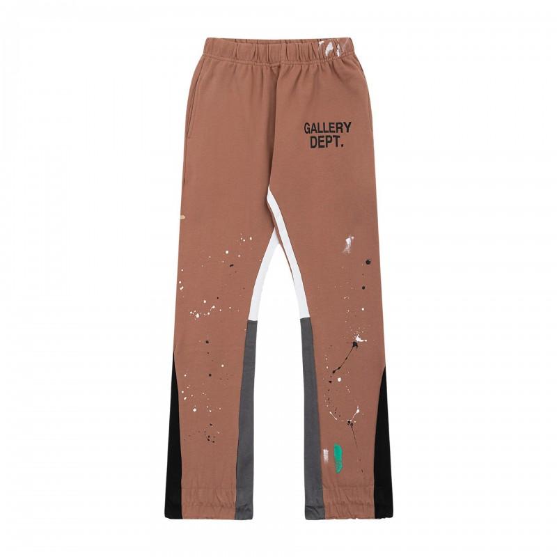 Mens High-Quality Cotton Drawstring Waist Streetwear Jogger Pants With Hand-Painted Splatter Graffiti Print