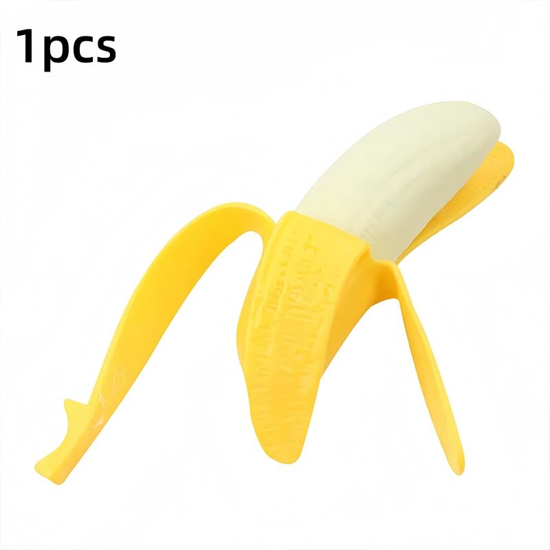 Cute Banana Squishy Stress Balls Squeeze Toy Creative Simulation Fruit Soft Fidget Toy Asmr Sensory Anti Stress Toys For Adults