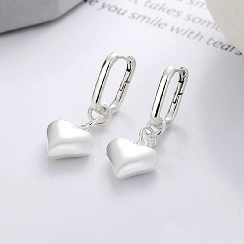 

925 Silver 925 Earrings Charlotte Heart E024 One-Touch Ring