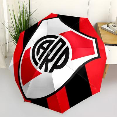 River Plate, Parapluie Pliant Automatique avec Logo, Structure à 8 baleines, Portable, Convient aux Hommes et aux Femmes en Toutes Saisons, Cadeau Parfait