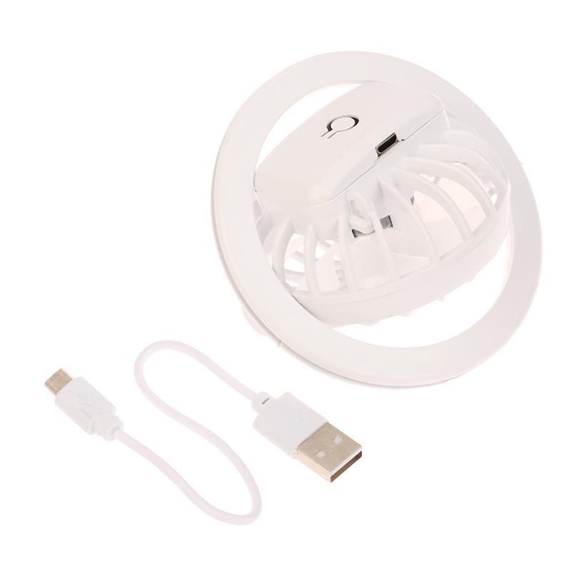 Usb Charging Fan 360° Rotating Small Fan Cooling Fan Portable Fan For Children Summer Fan Hat Accessories