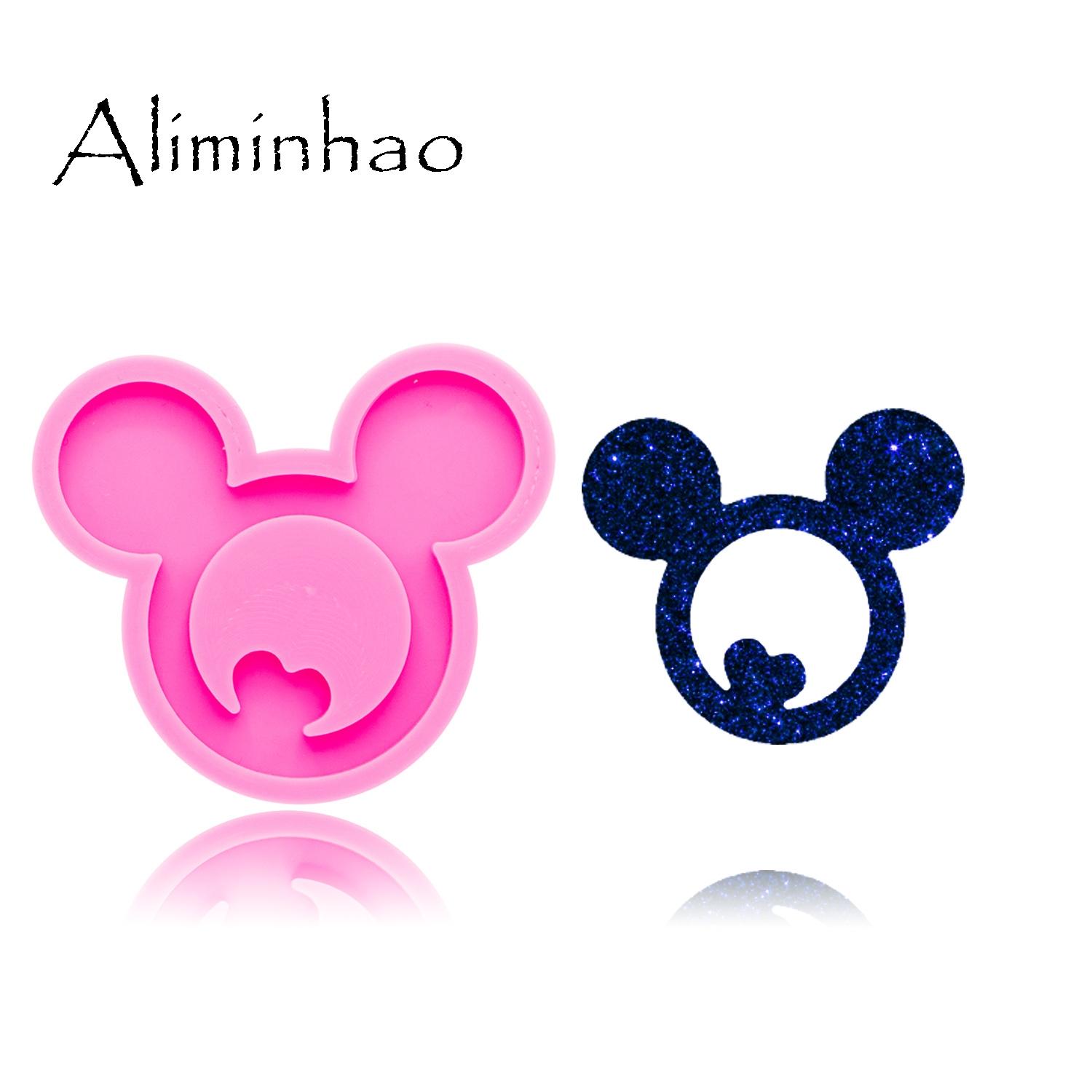 

DY0355 Shiny Mouse Hat and Hand Keychains Mould DIY Resin Epoxy Mold for Jewelry Pendant Tools for Keychains