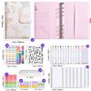 Creative A6 Loose-leaf Notebook with Zipper Bag - Macaron Floral Cash Budget Planner