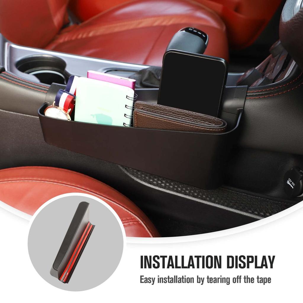 JeCar Storage Tray Gear Shifter Storage Organizer Interior Accessories for Dodge Black 2015+ Challenger,