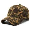 Gewaschene Kappe Outdoor Camouflage Baseballkappe für Herren und Damen Vielseitige Mode Weiches Oberteil Sonnenschutzkappe