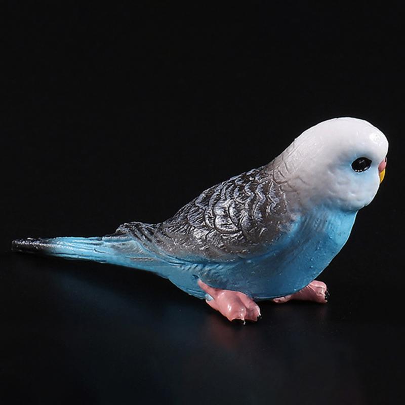 Simulation Mini Parrot Cute Bird Figurine Animal Home Decoration Miniature Garden Decoration