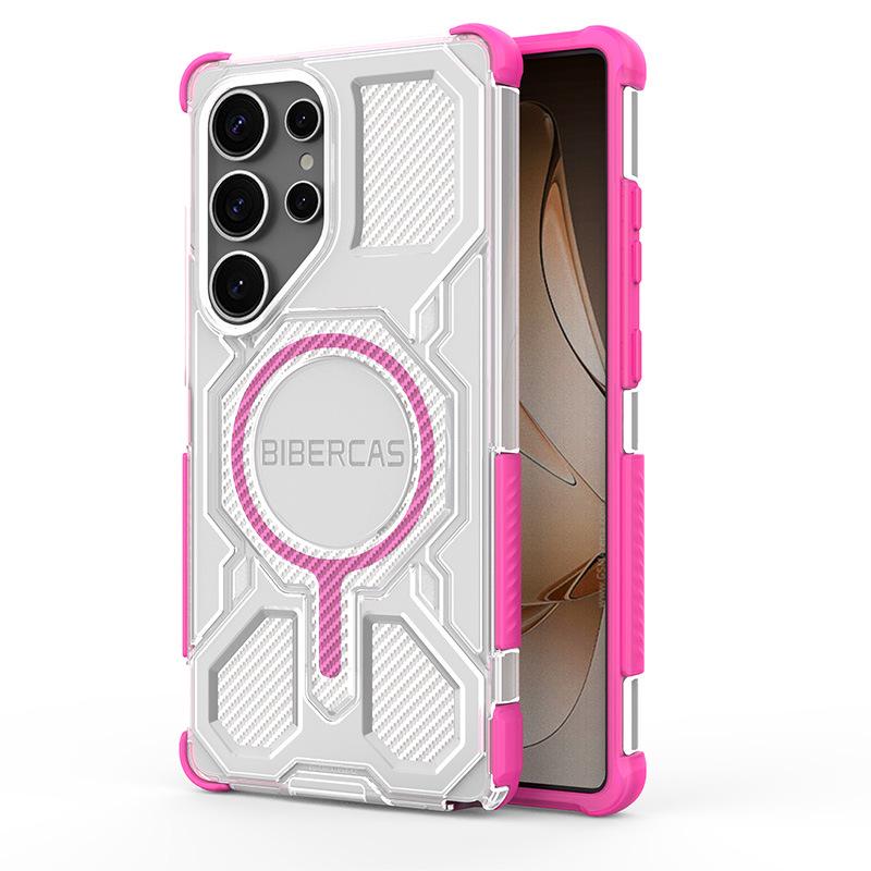 Compatible Samsung S25 ULTRA/S25 EDGE Magnetic Transparent Airbag Anti-fall Case