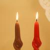 10-inch Classic Colorful Threaded Long Rod Candle Home Creative Odorless Twisting Rod Wax