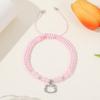Hello Kitty Herzförmiges Kristallperlenarmband mit Magnetverschluss für Damen Freundschaftsschmuck