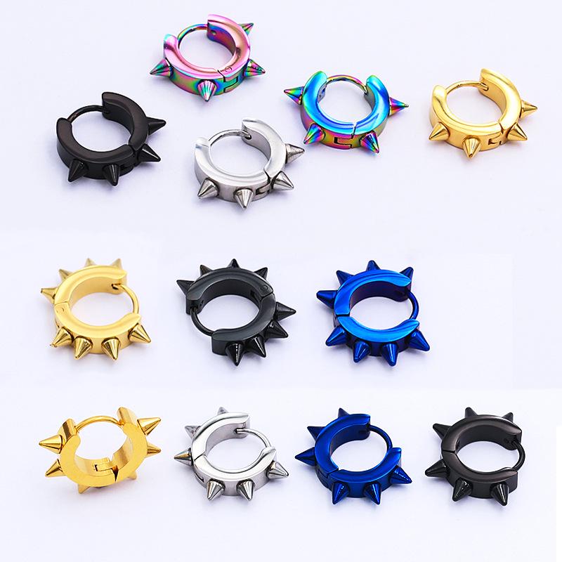 Stainless Steel Rivet Ear Cuffs - Non-allergenic Punk Style Earrings for Men & Women