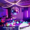 UV Light Bar 9W Magnetic Portable Fluorescent Lamp UV Lamp Bar Black Lights For Bedroom For Home Club Living Room Bedroom Wall