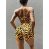 Rgnana Europe and America Cross Border Leopard Print Fitness Sports Yoga Shorts Female Summer V Waist Slimming Hip Raise Nude Feel Quick-Drying