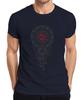 Vegvisir Fenrir Valknut Nordisch Runen Wolf Mythologie Grunge Herren T-Shirt