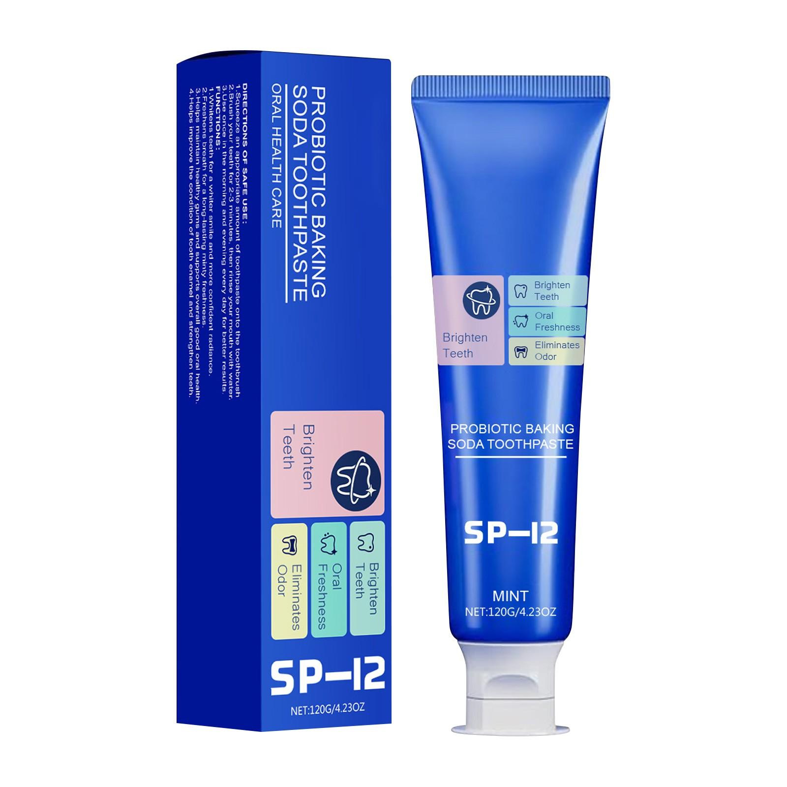 

Пробиотическая отбеливающая зубная паста для предотвращения кариеса и освежения дыхания, 120 г One Size синий