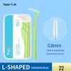 Yijie L-shaped Dental Floss & Interdental Brush - Super Fine Soft Bristles for Orthodontic Gap Cleaning