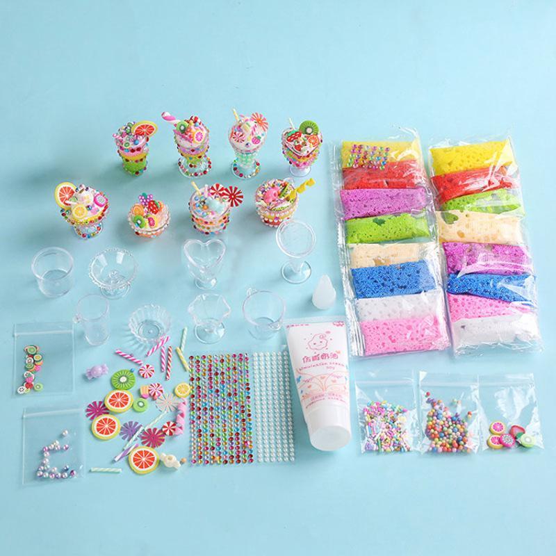 Bricolaj pentru copii Înghețată manuală Cremă Lipici Fulg de zăpadă Noroi Tort Cupă Grădiniță Părinte-copil Creativ Mic lucrat manual